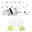 Ensemble de 2 tables de conférence trapézoïdales 31,5 po avec tables de formation pliables et mobiles pour la classe de bureau