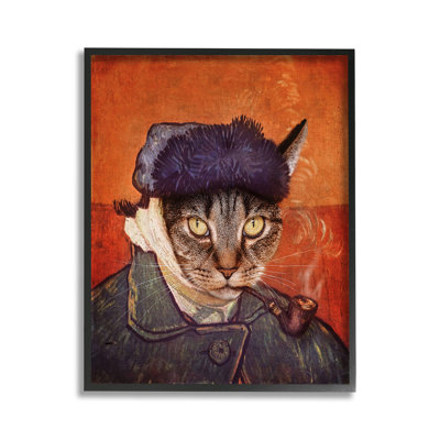 Autoportrait de chat classique, estampe numérique par Karen Burke