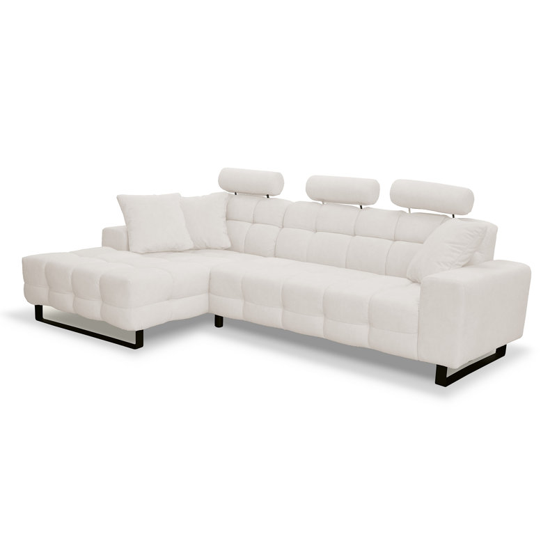4 Seater Corner Sofa, Left Hand Facing, White