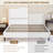 Queen Size Wingback Platform Bed Frame with Tall Headboard-White-1441749360-1448439381
