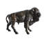 Sculpture en aluminium bison américain bronze foncé patiné 46 po x 15 po x H 35 po