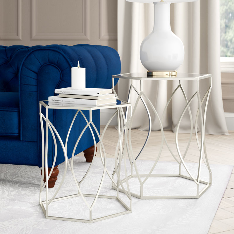 Loughman Pedestal Nesting Tables