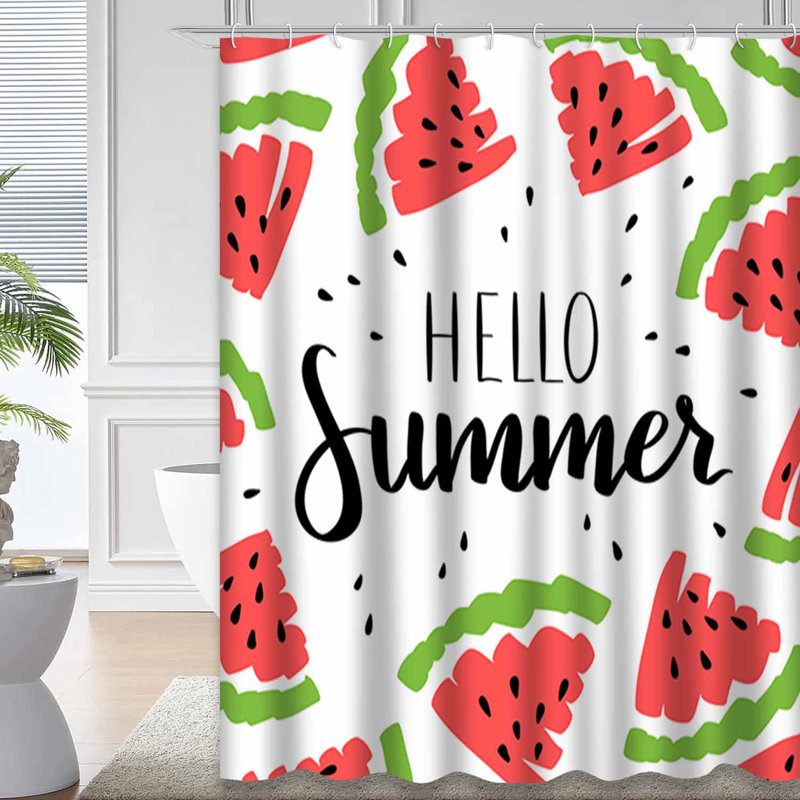 Rideau de douche Watermelon Hello Summer, 72" L x 78" W
