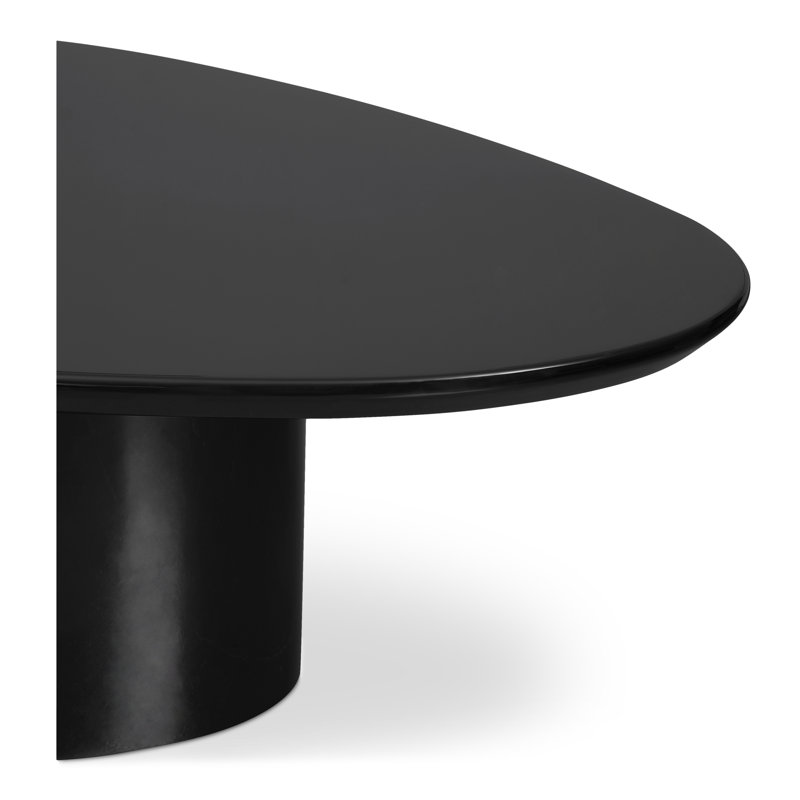 Eden Solid Wood Coffee Table, Black Lacquer