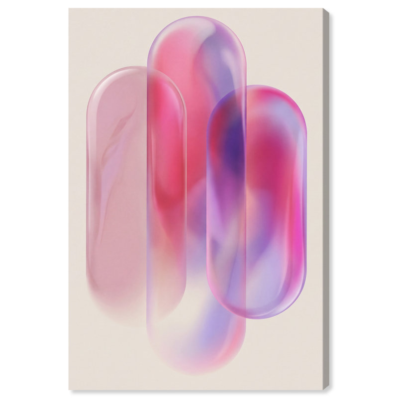 Pink Topaz Gradient Print by Oliver Gal, 54"H x 36"W, Gallery Wrapped