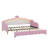 Extending Daybed With LED Lights, Modern Upholstered Daybed With Crown Headboard-446571063