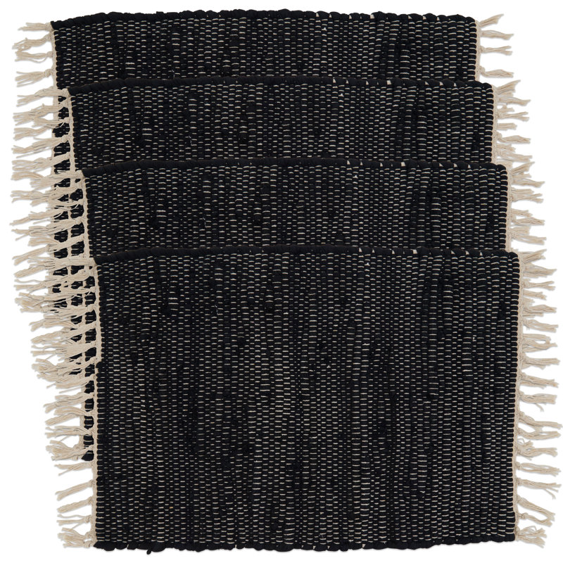 Ensemble de 4 napperons noirs Chindi Design