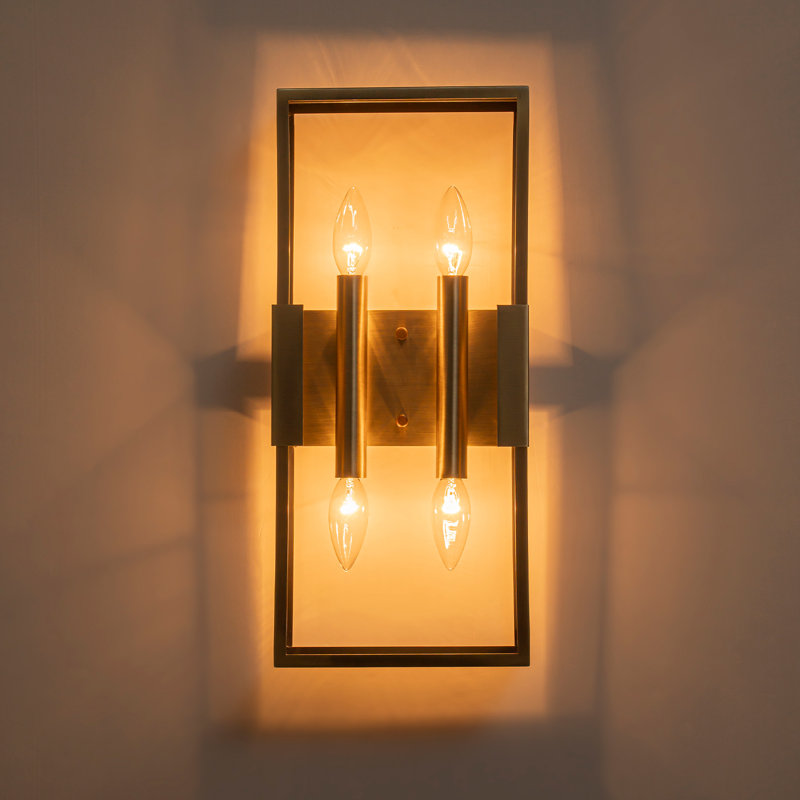 Tuscany 4-Light Bronze Vanity Light, ETL Listed Traditional Geometric Metal Frame Bathroom Fixture, 60W Max E12 Candelabra Base