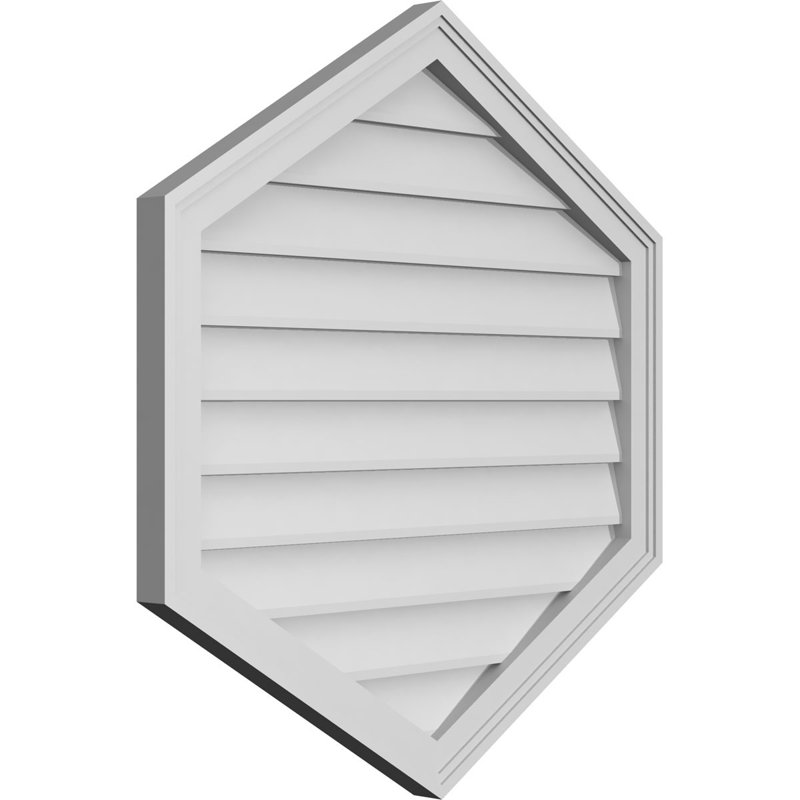 Ventilé vertical à pignon vertical 7/12 po, H 32 po x l 30 po x P 1,5 po