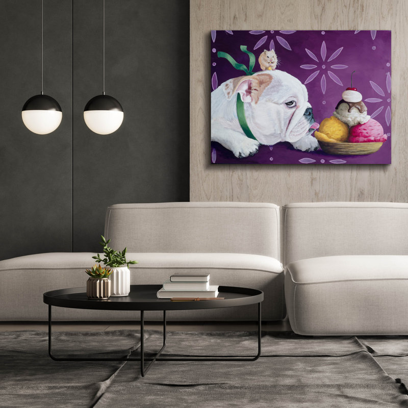  «Sneaking A Lick» par Heather Gauthier, art mural sur toile, 54 po x 40 po