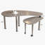 Tables basses gigognes rotatives 2 pièces Crescent-33871024-33871030