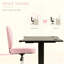 Chaise de bureau rose en forme de cœur, chaise pivotante réglable pour chambre à coucher et coiffeuse, style mignon et confortable