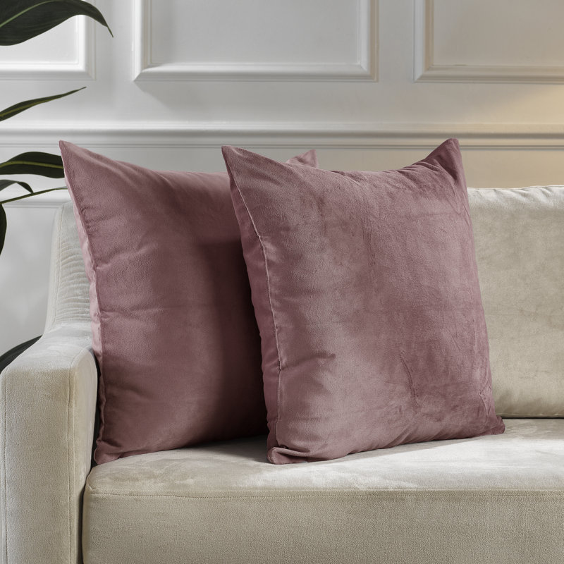 Housses de coussin rectangulaires en velours mat, 77 rose Ruddy