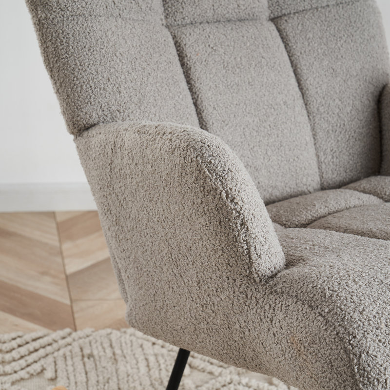 Chaise berçante Shuff, Gris clair