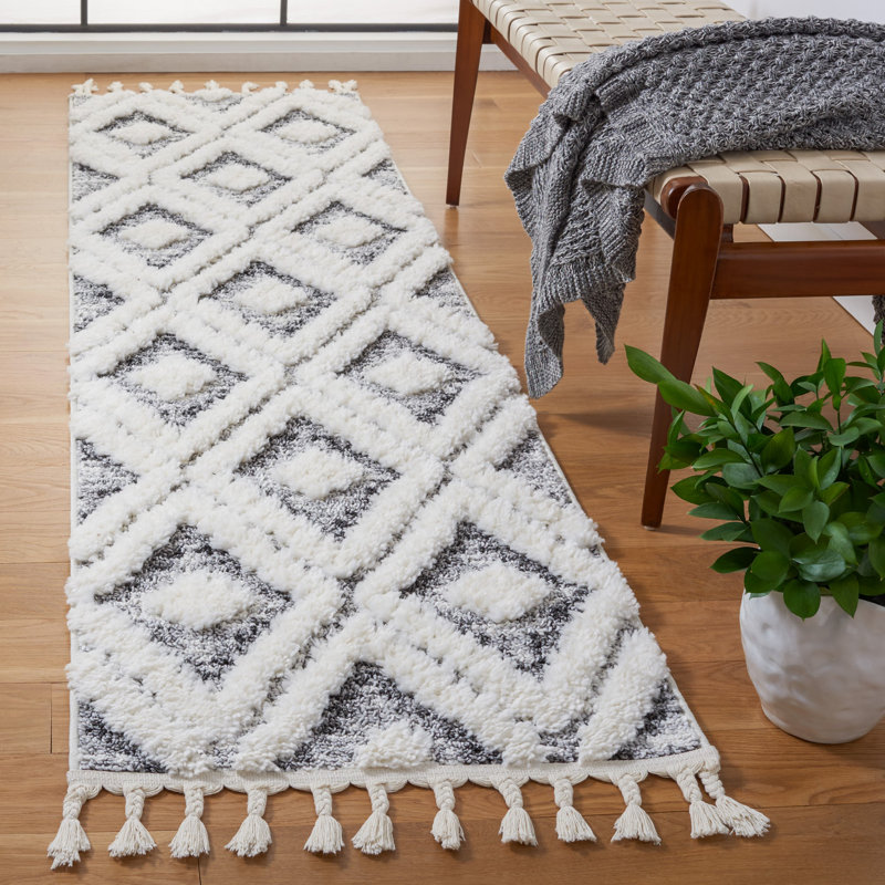 Tapis à poils longs Aidaliz Performance, Tapis de couloir 2 pi 3 po x 8 pi