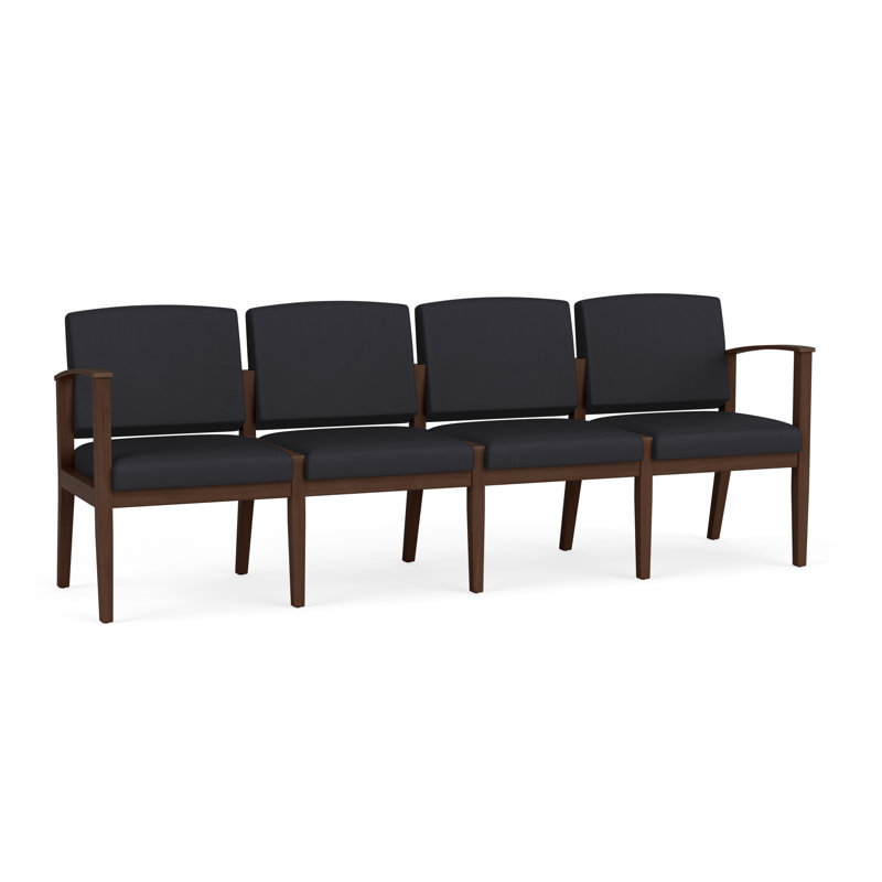 Siège tandem 4 places Amherst, Noyer Riftwood, Noir Patriot Plus
