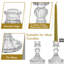8 Piece Glass Tabletop Candelabra Set