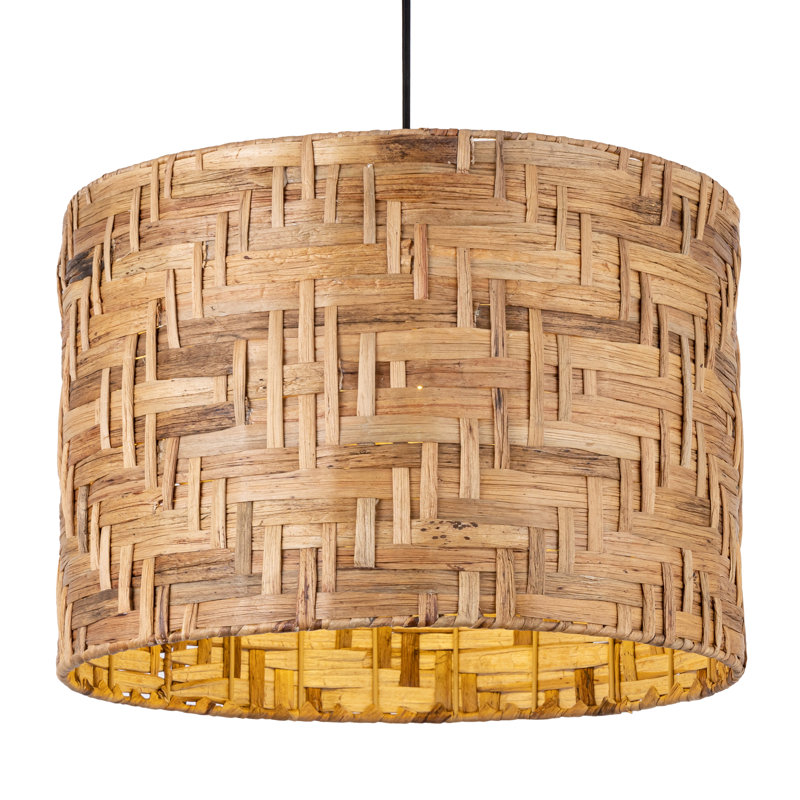 Onsted 1 - Light Natural Drum Pendant