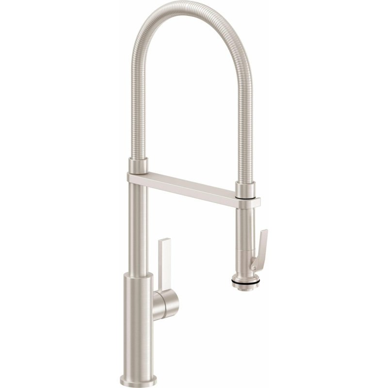 Corsano Contemporary Culinary Pull-Out Kitchen Faucet with Squeeze Sprayer and FB Series Handle, Polished Nickel