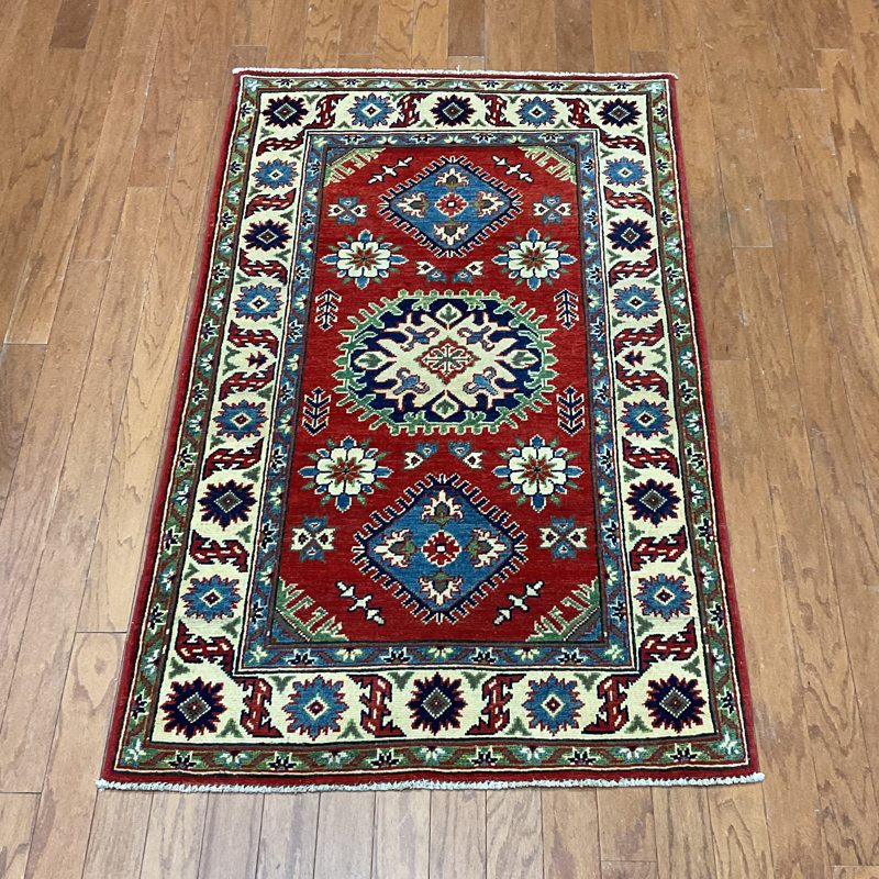  Handmade Kazak Wool Rug