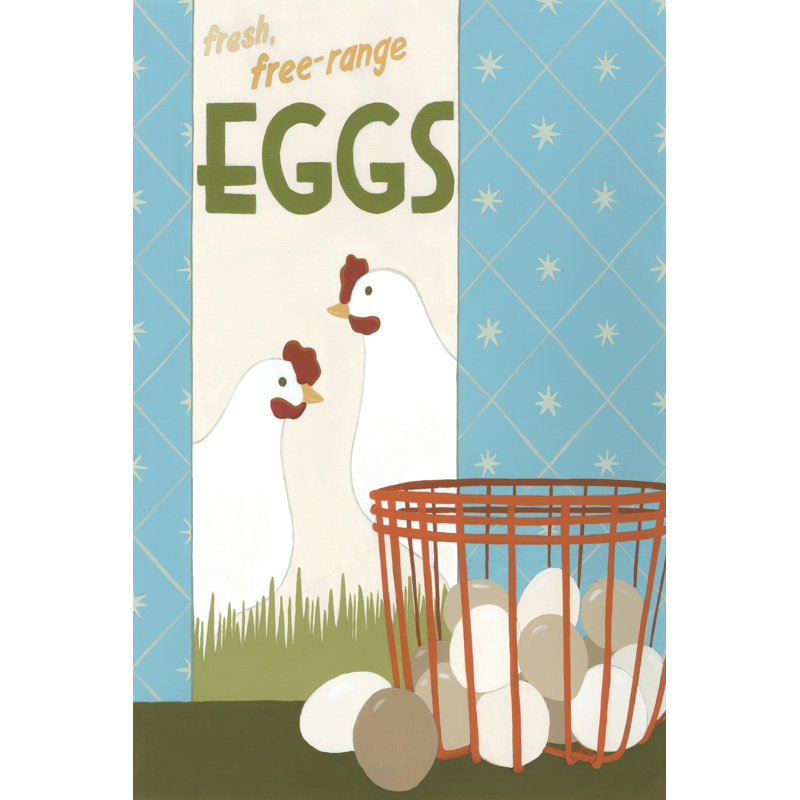 Free-Range Eggs by June Erica Vess - Wrapped Canvas Print, 30cm H x 20cm W