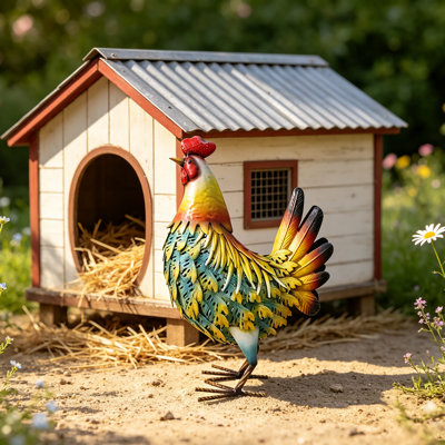 Charneshia Animals Weather Resistant Waterproof UV Resistant Rust Resistant Metal Garden Statue