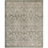 Oriental Area Rug in Dark Blue/Ivory