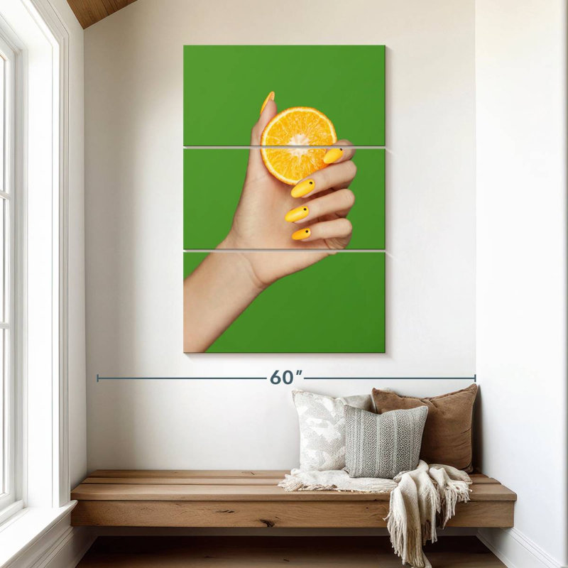 Clous d'inspiration orange, H 50 po x l 32 po