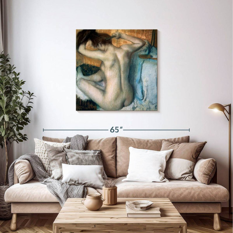 Femme Leisha se coiffant - 1886, H 36 po x l 36 po