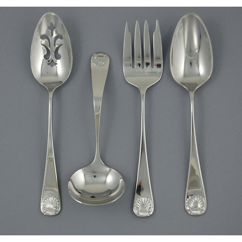 Windsor Shell Piece Stainless Steel (18/10) Wood Stainless Steel Hostess Set