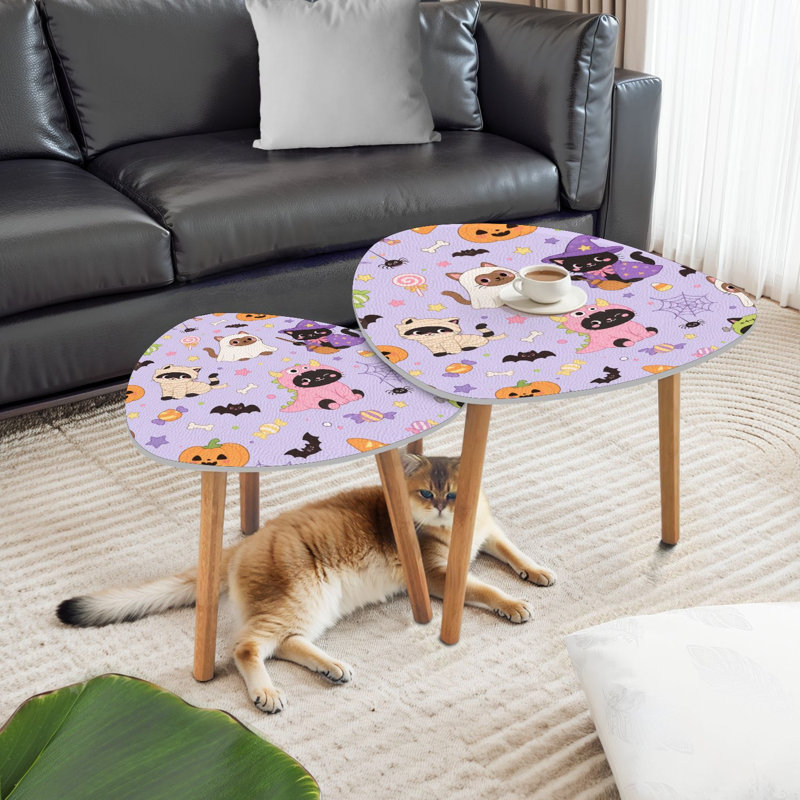 Ensemble de 2 tables basses gigognes Triangle