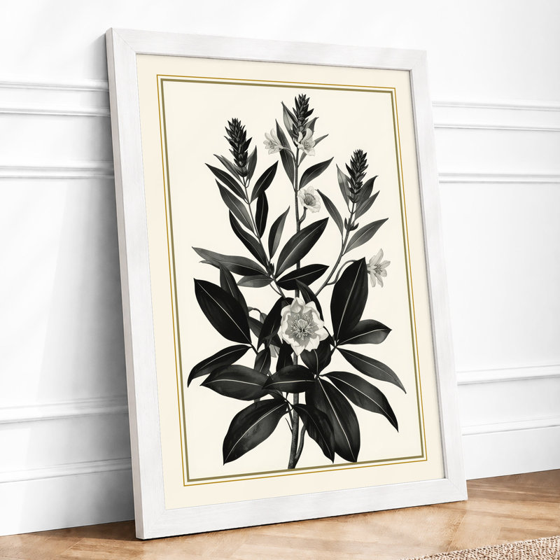 Study In Botanical - Framed Print, A3 - 42.0 x 29.7 cm, White