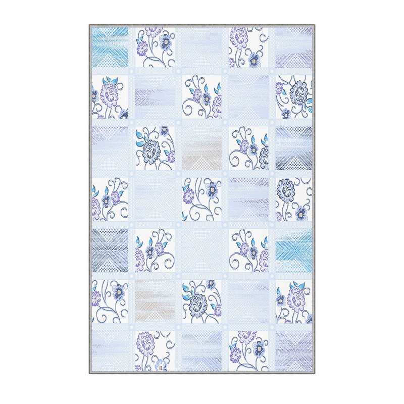 Stylish Hall Carpet 2.6 x 4.9 Feet, 1% Polyester with 8 mm Pile Height | Antibacterial, Non-Slip PVC Felt Dot Underside | Machine Washable, 3D Digital Printing | Perfect for Home Entryways & Living Spaces