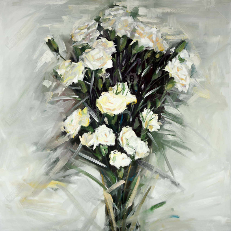 " Lisianthus White Bouquet "