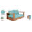 Gazel 63'' Wide Teak Loveseat with Cushions-86504257