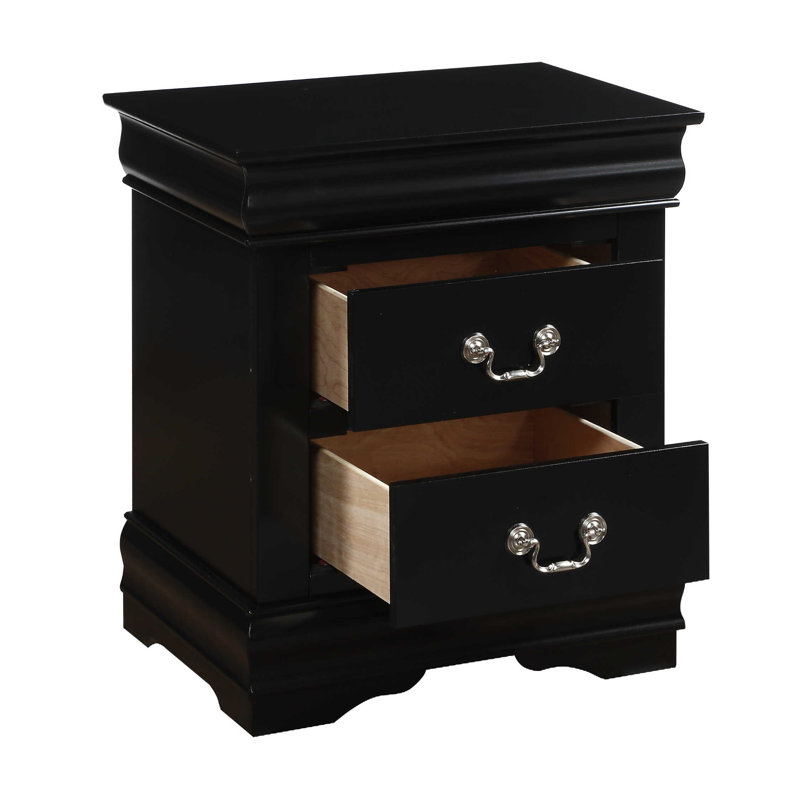 Table de chevet 2 tiroirs Engstrom, Noir
