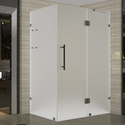 Cabine de douche carrée à charnière 42 po x 72 po Avalux GS
