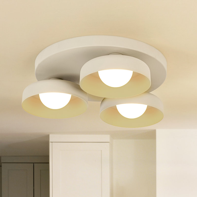 3-light Dimmable Led Flush Mount Ceiling Light 3000k For Bedroom, Hallway, Kitchen
