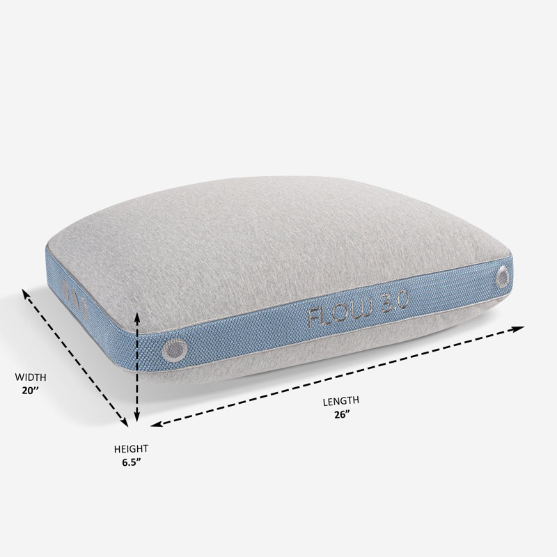 Flow 3.0 Blue and Gray Memory Foam Performance Pillow