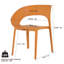 Ensemble de 4 chaises d'appoint modernes PP-1573850413