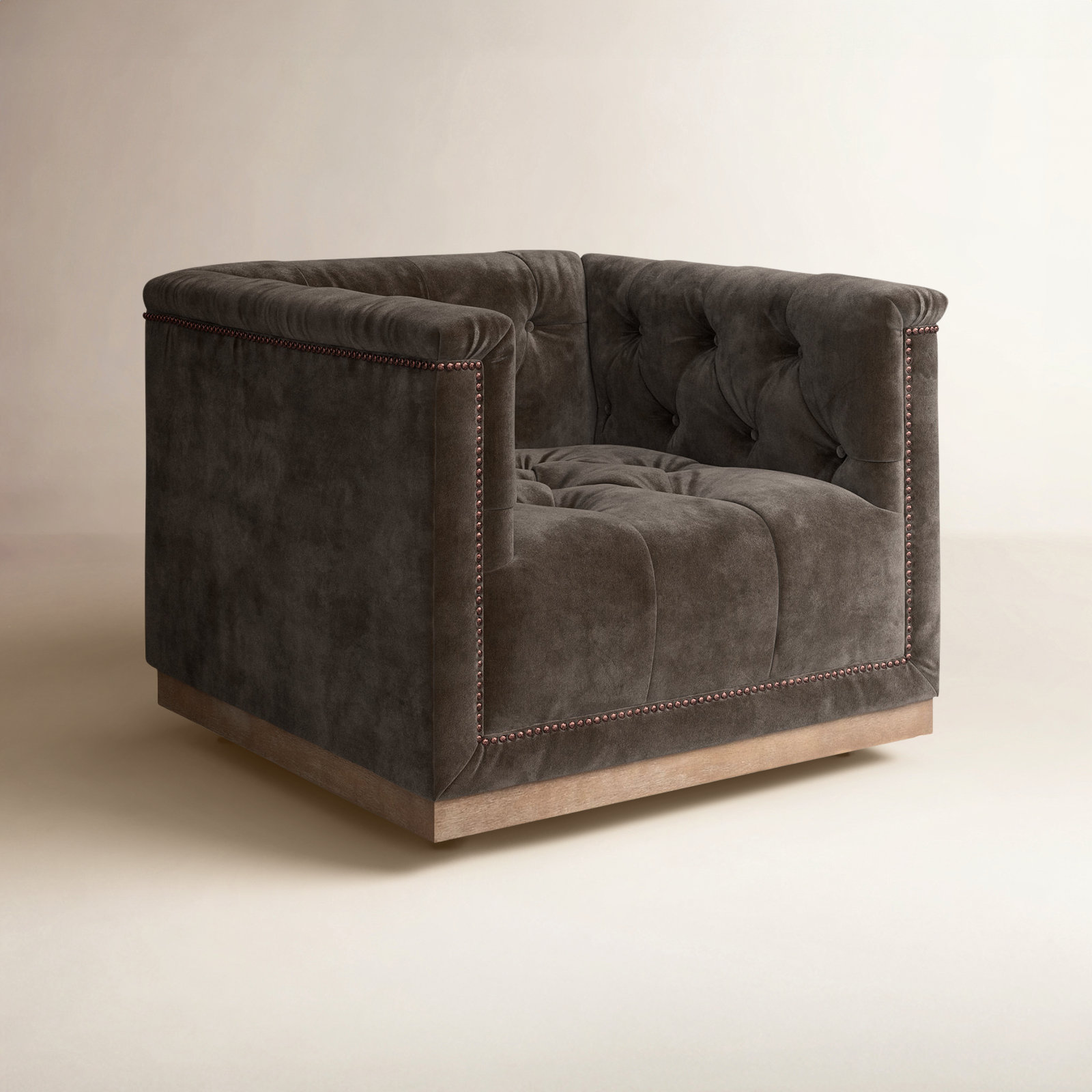 Byer Swivel Armchair, Sapphire Birch