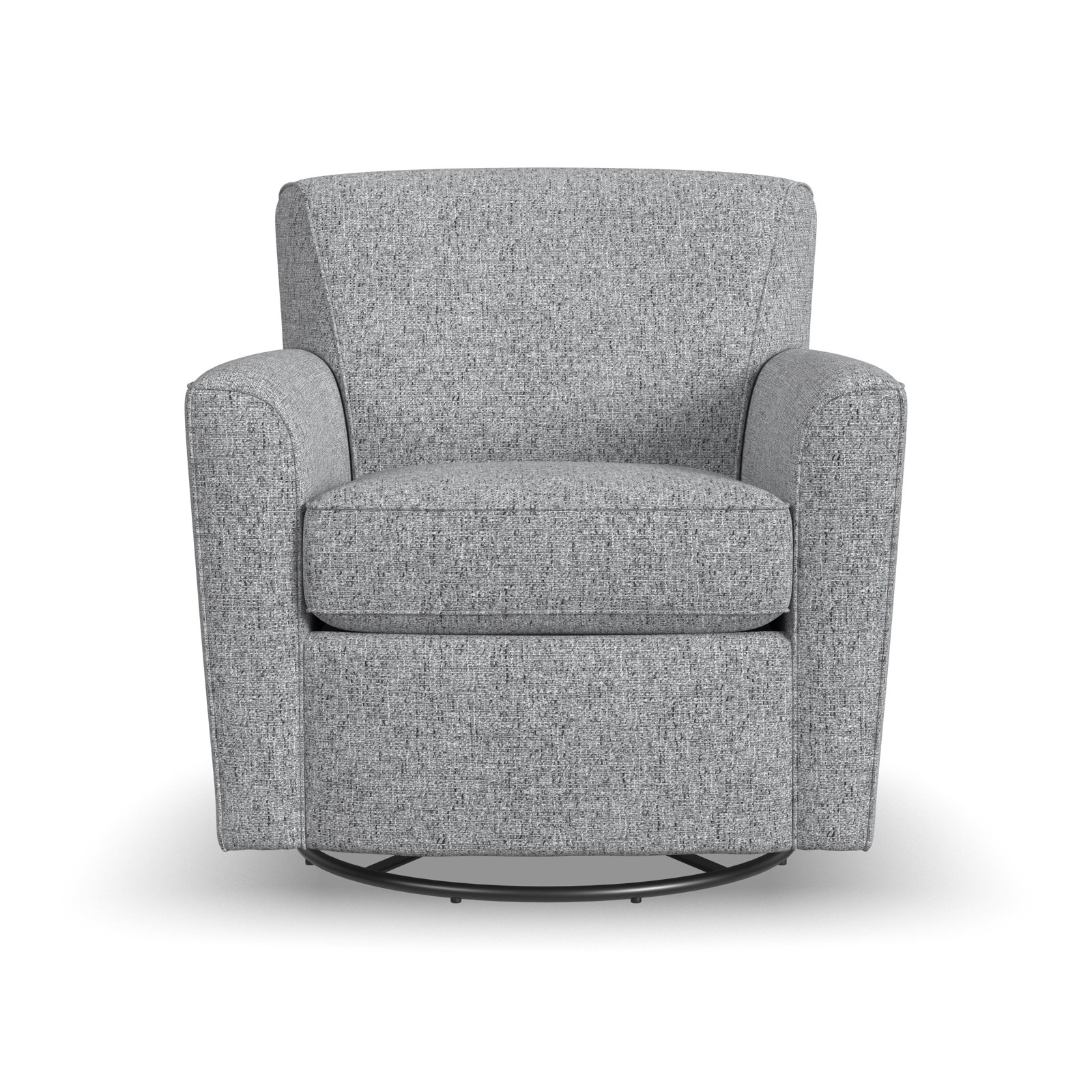 Monarch Swivel Armchair, Grey Sustain® Tweed