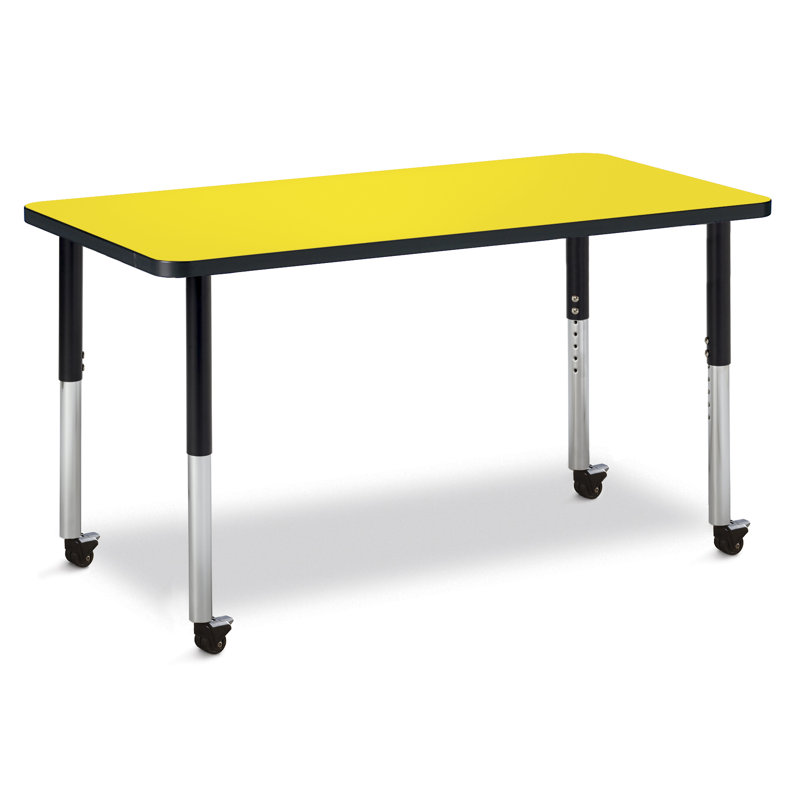 Tables d'activités Berries, H 31 po x L 48 po x l 30 po, Chêne, Noir