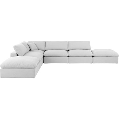 Hosna 160'' Velvet Modular CAL117 Compliant Sofa