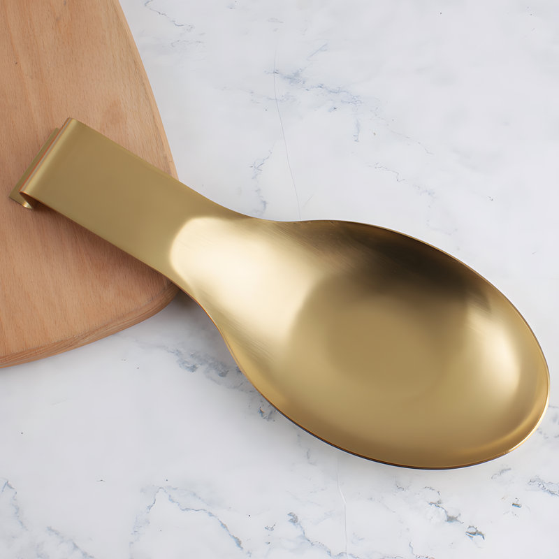 Stainless Steel Spoon Rest, Gold