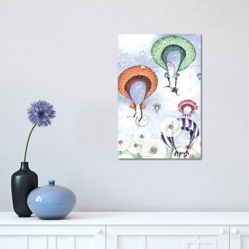 Reproduction d’art, "Free Fall" par Maggie vandewalle, H 18 po x l 12 po x 1,5 po, Toile tendue, Pas de tapis