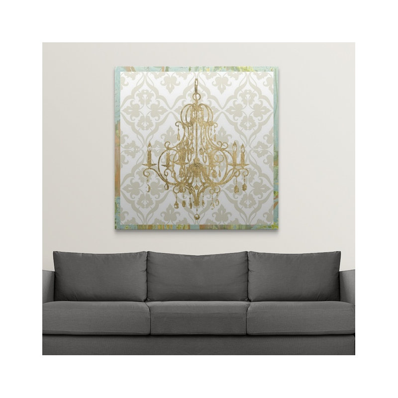 « damassé lustre ii », reproduction d’impression jennifer, H 35 po x l 35 po x P 1,5 po, Toile