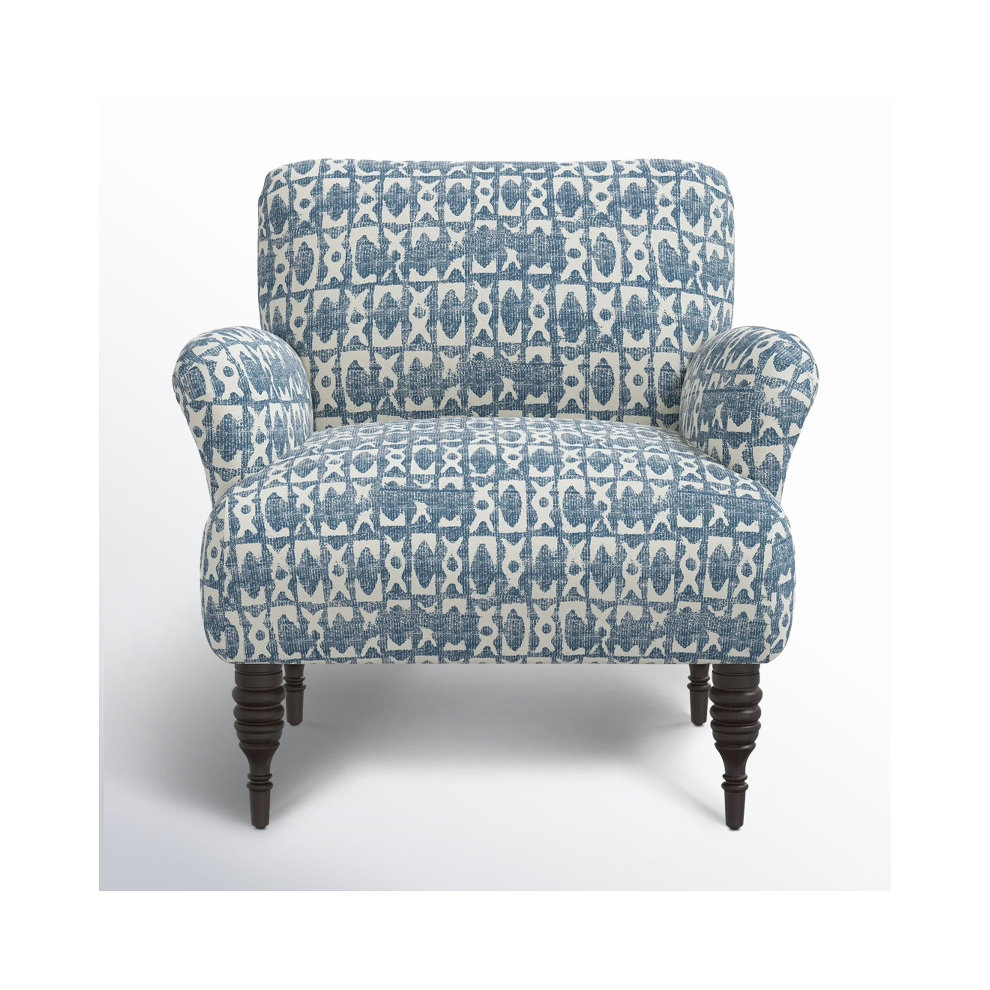Allura Upholstered Armchair, Texture Block Blue