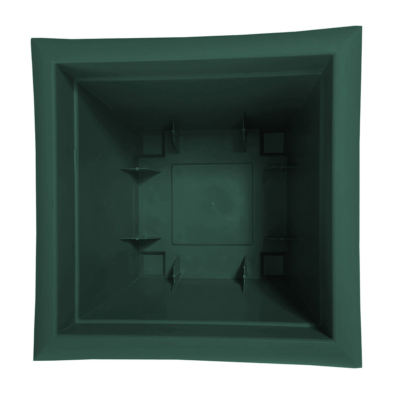 Eco-Friendly Turtle Green 15" Square Self-Watering Planter Box