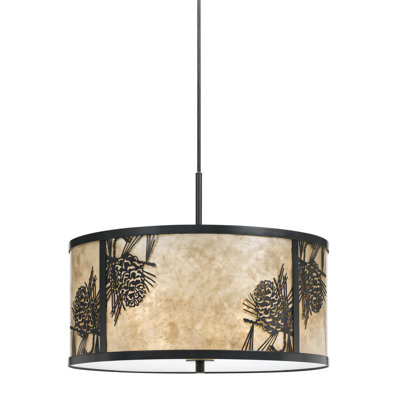 Luminaire suspendu tambour 3 lumières unique Millicent